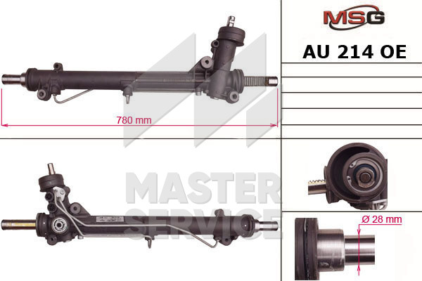 Рульова рейка з ГУР Audi A4 04-08, Audi A4 00-06 ZF AU214OEM Новий ...