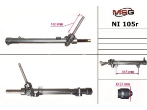 NI105R (NSK) Рулевая рейка без ГУРNissan X-Trail T31 07-14 Nissan Qashqai 07-14