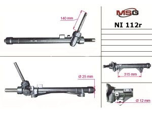 NI112R (JTEKT) Рулевая рейка без ГУРNissan Juke 10-19