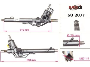 SU207R (SHOWA) Рульова рейка з ГУРSubaru Tribeca B9/B10 05-14