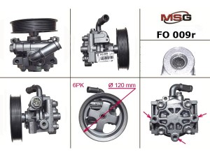 FO009R (TOYODA) Насос ГУРFord Connect 02-13