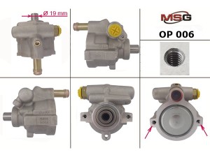 OP006 (MSG) Насос ГУРRenault Master II 97-10 Nissan Interstar 01-10 Citroen C5 01-08