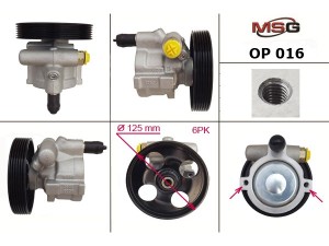 OP016 (MSG) Насос ГУРRenault Master II 97-10 Nissan Interstar 01-10 Mitsubishi Carisma 95-04