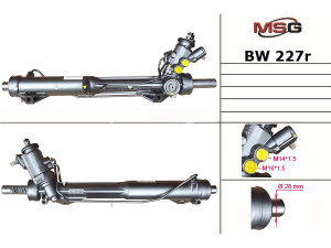 BW227R (ZF) Рульова рейка з ГПК з тягамиBMW X1 E84 09-15 BMW 3 E90-93 05-12