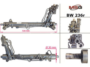 BW236R (ZF) Рулевая рейка с ГУРBMW 5 F10-18 10-17 BMW 7 F01-F04 08-15