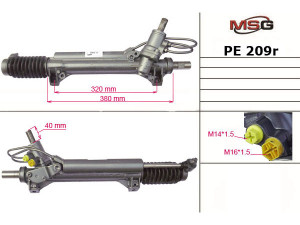 PE209R (ZF) Рулевая рейка с ГУРPeugeot 406 97-04