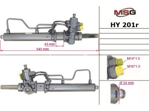 HY201R (MANDO) Рулевая рейка с ГУРHyundai Accent 94-99