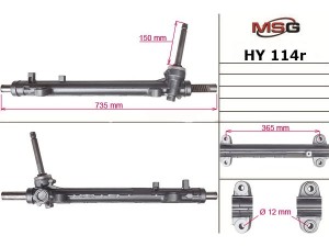 HY114R (MOBIS) Рулевая рейка без ГУРHyundai Grand Santa FE 12-18 Hyundai Santa FE 12-18 Kia Sorento 09-15