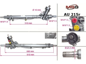 AU215R (Smi-Koyo) Рулевая рейка с ГУРAudi A6 97-04