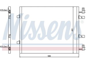 940147 (NISSENS) Радиатор кондиционераRenault Trafic 00-14 Nissan Primastar 02-14 Opel Vivaro 01-14