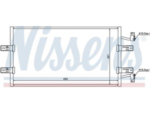 940119 (NISSENS) Радиатор кондиционераRenault Trafic 00-14 Nissan Primastar 02-14 Opel Vivaro 01-14