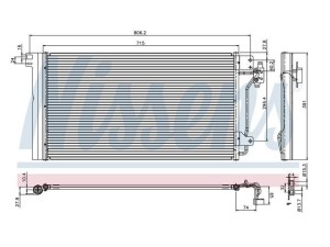 94604 (NISSENS) Радиатор кондиционераVW Transporter T5 03-15