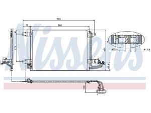 94684 (NISSENS) Радиатор кондиционераVW Caddy III 04-15 Audi A3 03-12 Skoda Octavia A5 04-13