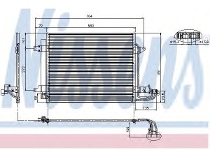 RC0025 (MSG) Радиатор кондиционераVW Touran 03-10 VW Caddy III 04-15