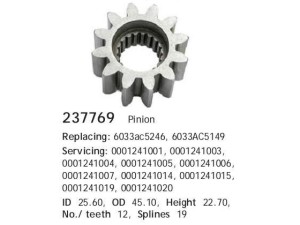 237769 (HC-Cargo) Шестерня бендикса стартера