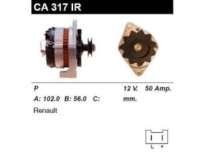 CA317IR (MSG Rebuilding) ГенераторRenault 19 88-00 Renault Clio I 90-98