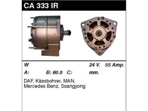 CA333IR (MSG Rebuilding) ГенераторMercedes-Benz LK/LN2 84-98 DAF CF 01-13 MAN EM 87-05