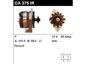 CA375IR (MSG Rebuilding) ГенераторRenault 19 88-00 Renault Clio I 90-98