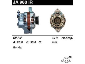 JA980IR (MSG Rebuilding) ГенераторHonda Civic 95-00 Honda Civic 91-95