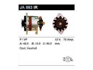 JA863IR (MSG Rebuilding) ГенераторOpel Astra F 91-98 Opel Combo B 94-01