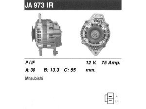 JA973IR (MSG Rebuilding) ГенераторMitsubishi L300 86-04 Mitsubishi Pajero II 91-99