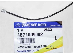 4871009002 (SSANGYONG) Шланг гальмівний передній лівийSsangYong Actyon 06-11 SsangYong Kyron 05-11 SsangYong Rexton 06-12