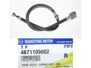 4871109002 (SSANGYONG) Шланг тормозной передний правыйSsangYong Actyon 06-11 SsangYong Kyron 05-11 SsangYong Rexton 06-12