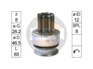 ZN0600 (ZEN) Бендикс стартераSubaru Impreza 92-01 Subaru Impreza 00-07
