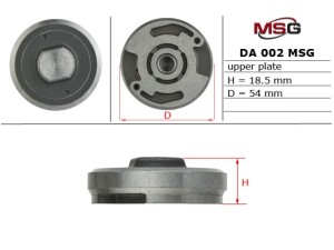 DA002UPLATE (MSG) Плита насоса верхняя ГУРRenault Clio II 98-05 Ford Galaxy 94-06 VW Golf IV 97-03