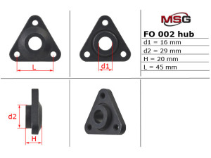 FO002HUB (Saginaw) Ступица насоса ГУРFord Fiesta 96-01