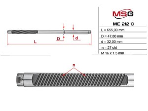 ME212C (MSG) Шток рульової рейки з ГПКMercedes-Benz CL C215 99-06 Mercedes-Benz S-Class W220 98-06