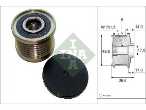 535014610 (INA) Шкив демпферный генератораNissan X-Trail T31 07-14 Nissan Juke 10-19 Nissan Qashqai 07-14