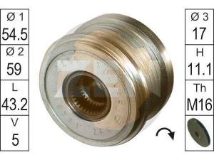 ZN5525 (ZEN) Шкив демпферный генератораRenault Modus 04-08 Renault Clio II 98-06 Renault Clio III 05-12
