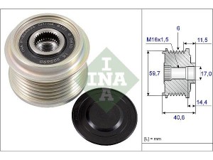 535022710 (INA) Шкив демпферный генератора