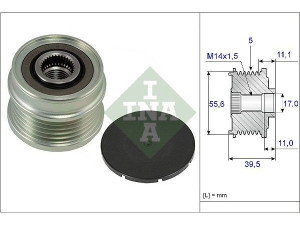 535021810 (INA) Шкив демпферный генератораFord Focus II 04-11