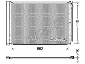 DCN05032 (DENSO) Радіатор кондиціонераBMW 6 F06-13 10-18 BMW 7 F01-F04 08-15 BMW 5 F10-18 10-17