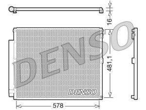 DCN50017 (DENSO) Радиатор кондиционераToyota Land Cruiser Prado 120 03-09