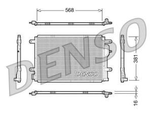 DCN02004 (DENSO) Радиатор кондиционера 2.5TDI 24V, 1.8TSI 16V, 2.0TSI 16V, 2.0TDI 16VAudi A4 04-08 Audi A4 07-15 SEAT Exeo 08-13