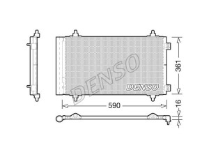 DCN21018 (DENSO) Радиатор кондиционераFiat Scudo 07-16 Peugeot Expert 07-16 Citroen Jumpy 07-16