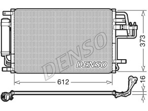 DCN41007 (DENSO) Радіатор кондиціонераHyundai Tucson 04-09 Kia Sportage 04-10