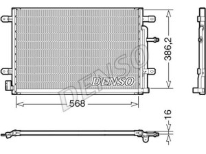 DCN02038 (DENSO) Радиатор кондиционера 1.8MPI Turbo, 1.9TDI 8V, 3.2FSI 24V, 2.0TDI 16V, 3.0TDI 24V, 2.7TDI 24VAudi A4 04-08 Audi A4 07-15