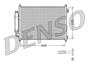 DCN46001 (DENSO) Радиатор кондиционера 2.0MPI 16V, 2.5MPI 16V, 2.0DCI 16V, 1.6DCI 16VNissan X-Trail T31 07-14 Nissan X-Trail T32 14-21