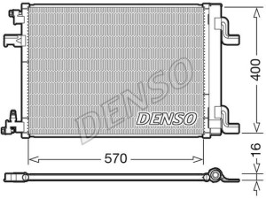 DCN20001 (DENSO) Радиатор кондиционера 1.4MPI 16V, 1.4MPI Turbo 16V, 1.7CDTI 16VOpel Zafira C 11-19 Opel Astra J 10-15 Chevrolet Cruze 09-17