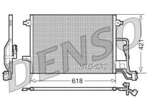 DCN32018 (DENSO) Радиатор кондиционера 1.8MPI Turbo, 2.8MPI 30V, 1.9TDI 8V, 2.5TDI 24VVW Passat B5 96-05 Skoda Superb 01-08