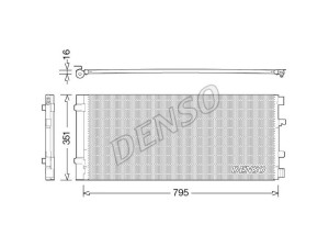 DCN23037 (DENSO) Радиатор кондиционераRenault Master III 10- Opel Movano B 10-21