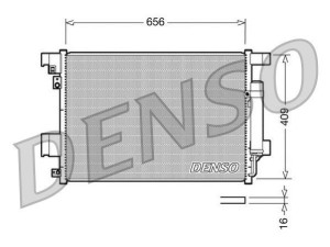 DCN21001 (DENSO) Радиатор кондиционераPeugeot 4007 07-12 Mitsubishi Lancer X 07- Citroen C4 AirCross 12-17