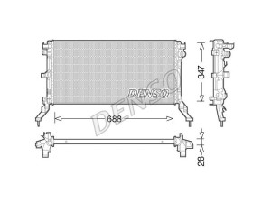 DRM23039 (DENSO) Радиатор основнойRenault Laguna III 07-15