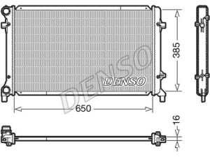 DRM02014 (DENSO) Радиатор основнойVW Golf VI 09-14 Audi A3 03-12 Skoda Octavia A5 04-13