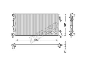 DRM02015 (DENSO) Радиатор основнойVW Polo 09-18 Audi A1 10-18 Skoda Fabia II 07-14