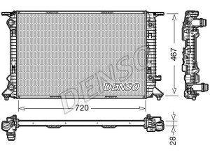 DRM02021 (DENSO) Радиатор основнойAudi A5 07-16 Audi Q5 08-16 Audi A4 07-15